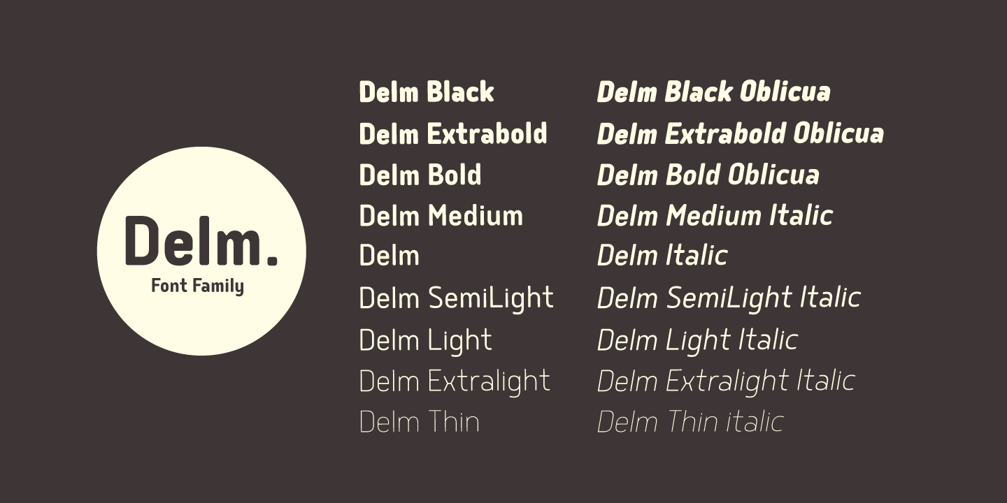 Пример шрифта Delm #10